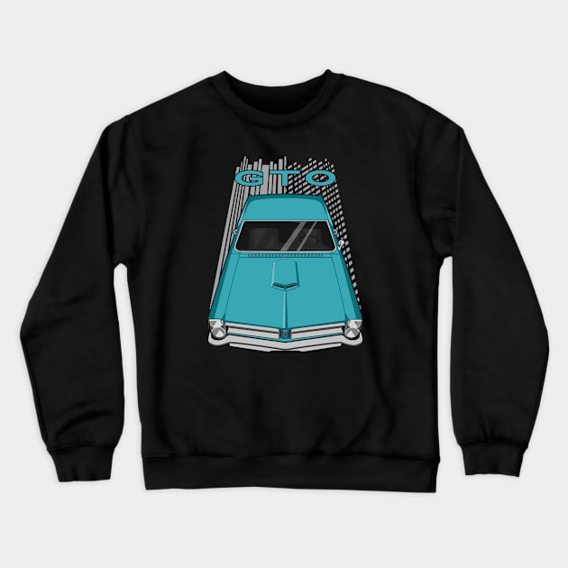 Pontiac GTO 1965 - Turquoise Crewneck Sweatshirt by V8social